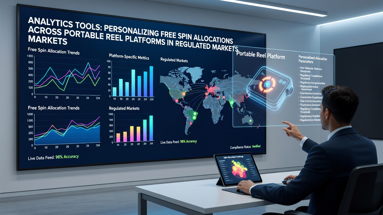 Mobile device showing personalized free spin offers generated by analytics tools on a reel platform