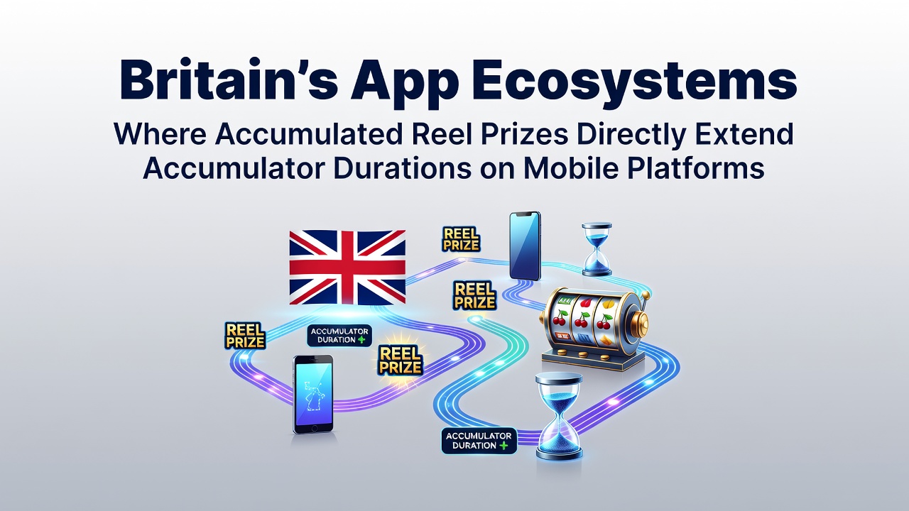 British mobile app interface showing reel prize accumulation extending an active accumulator bet duration