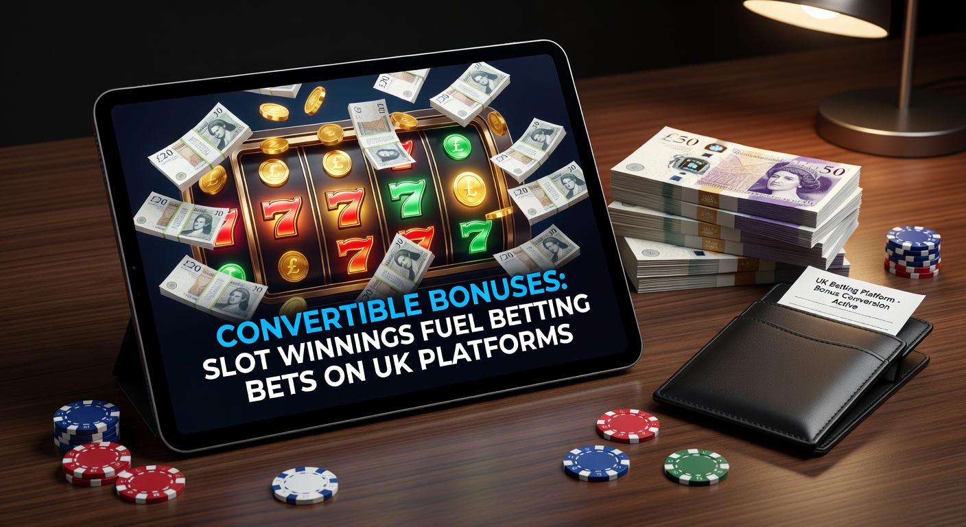 Vibrant slot machine reels spinning with glowing bonus symbols transitioning into sports betting odds displays on a digital UK platform interface
