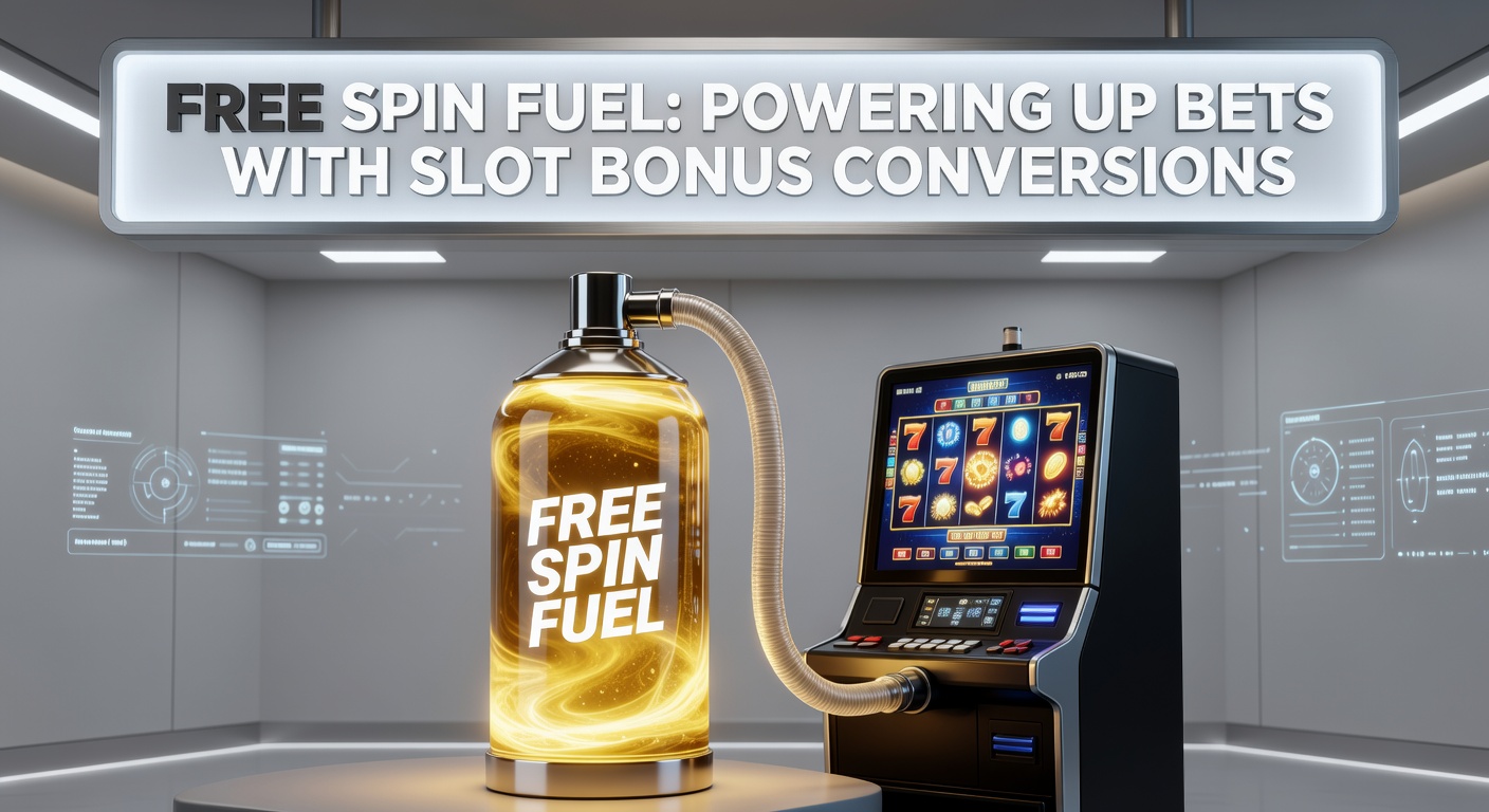 Vibrant slot reels spinning with glowing free spin icons transforming into betting chips on a digital casino interface