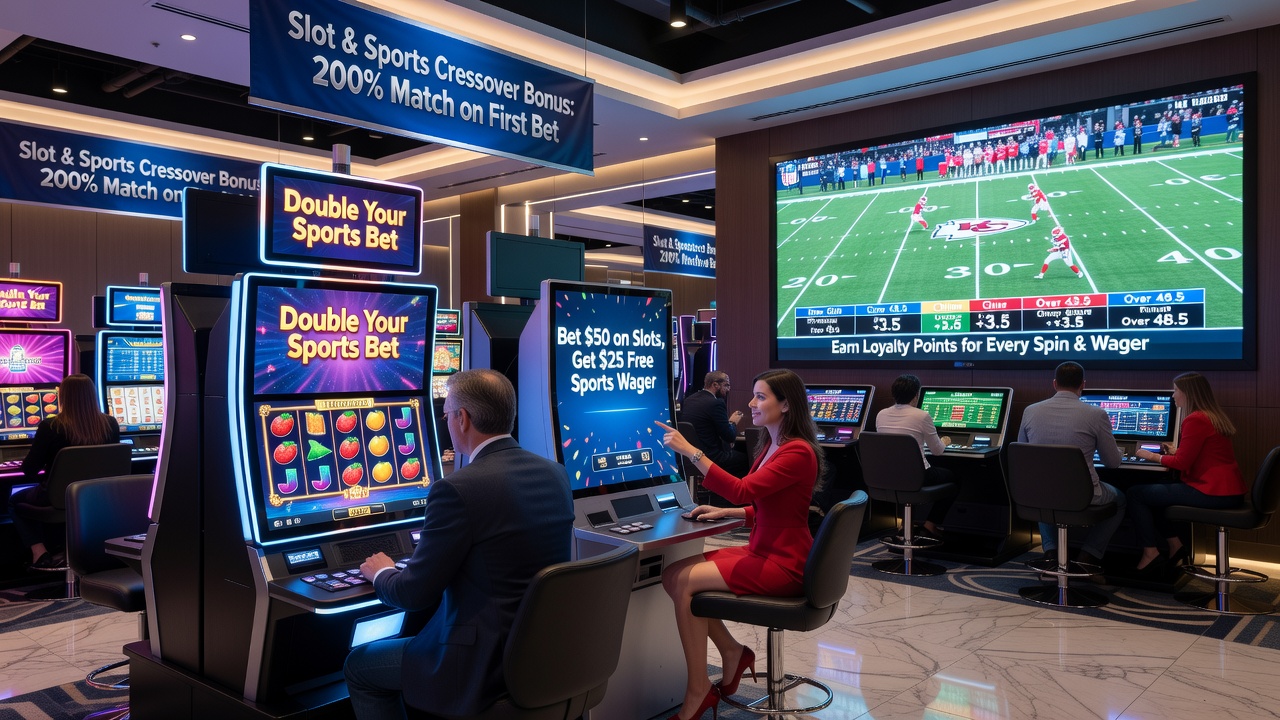 Mobile app interface displaying slot progress bar converting into sports betting credits