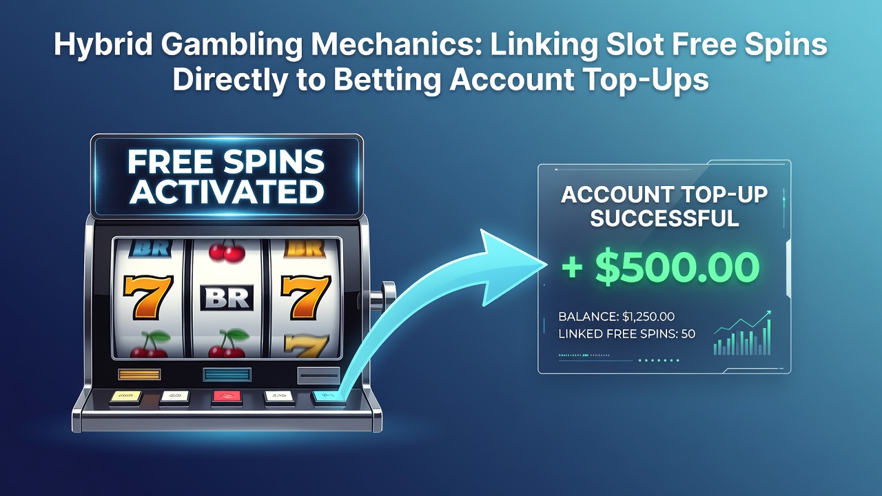 Illustration of hybrid gambling mechanics linking slots and betting
