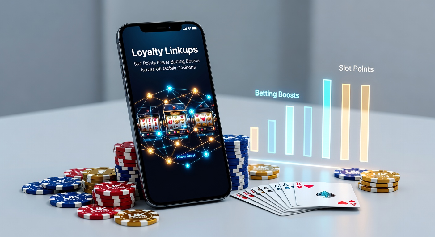 Mobile casino app screen showing loyalty points dashboard with slot icons converting to betting chips