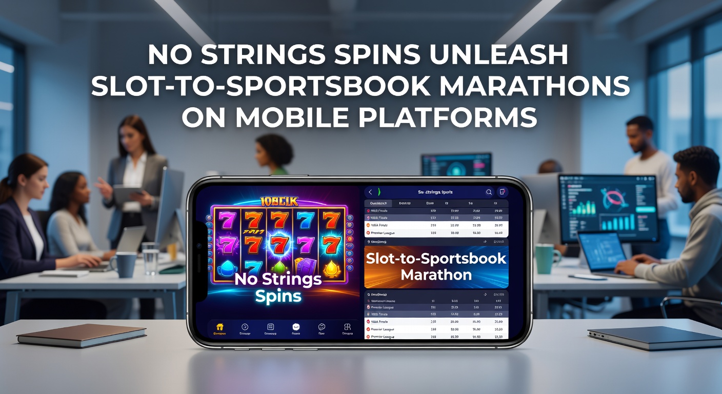 Dynamic graphic of a runner crossing finish line with slot symbols and betting slips, representing marathon-style play across mobile casino and sportsbook features