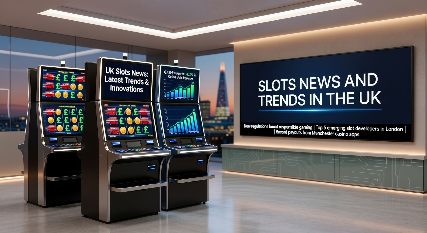 Graphic depicting UK online slots interface with regulatory icons like stake limits and locks symbolizing new UKGC rules